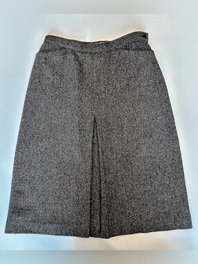 Kate Hill Casual Wool Blend Herringbone A-Line Skirt Size 10